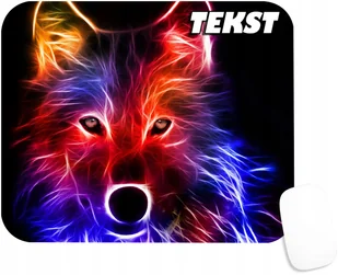 PODKŁADKA POD MYSZKĘ Z WILK DRAPIEŹNIK WOLF PREZENT -TEKST -20X24 - Podkładki pod mysz - miniaturka - grafika 1
