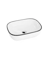 Umywalki - Lavita Umywalka nablatowa Costa Black Line - miniaturka - grafika 1