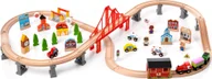 Pociągi dla dzieci - Ecotoys Drewniane tory kolejowe miasto Uniwersalny - miniaturka - grafika 1