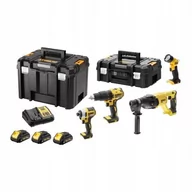 Zestawy elektronarzędzi - DeWalt DCK440L3T-QW akumulatorowy 4-narzędziowy zestaw Combo 18V 3x3,0Ah Li-Ion (DCD778+DCF787+DCH033+DCL040) w walizkach - miniaturka - grafika 1