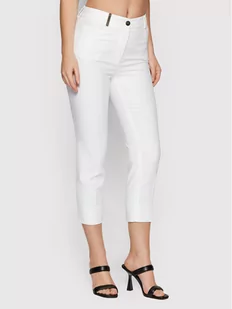 Ermanno Peserico Spodnie materiałowe P04855J0 Biały Regular Fit - Spodnie damskie - miniaturka - grafika 1