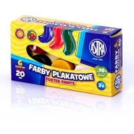 Farby i media malarskie - Astra Farby plakatowe 6 kolorów 20 ml - miniaturka - grafika 1