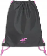 Plecaki szkolne i tornistry - Dziecięcy plecak 4F worek na WF U157 54S czarny różowy - miniaturka - grafika 1
