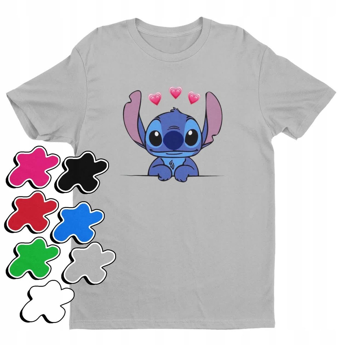 Koszulka T-Shirt Dziecięca Z Nadrukiem Duży Wybór Lilo Stitch -M 134-140