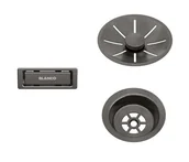 Akcesoria do armatury i ceramiki - Blanco Akcesoria - Zestaw odpływowy InFino, ciemna stal 206900 - miniaturka - grafika 1