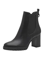 Moda i Uroda OUTLET - Tamaris Damskie buty Chelsea 1-25351-41, czarne/strukturalne, 37 EU, Czarna struktura, 37 EU - miniaturka - grafika 1