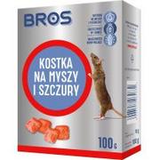 Zwalczanie i odstraszanie szkodników - Bros Kostka Trutka Na Myszy Szczury Gryzonie 100g - miniaturka - grafika 1