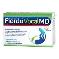 Przeziębienie i grypa - PHYTOPHARM KLĘKA S.A. Fiorda Vocal MD o smaku owoców leśnych 30 pastylek do ssania 9098894 - miniaturka - grafika 1