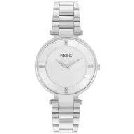 Zegarki damskie - Srebrny damski zegarek z bransoletą PACIFIC X6119-07 - miniaturka - grafika 1