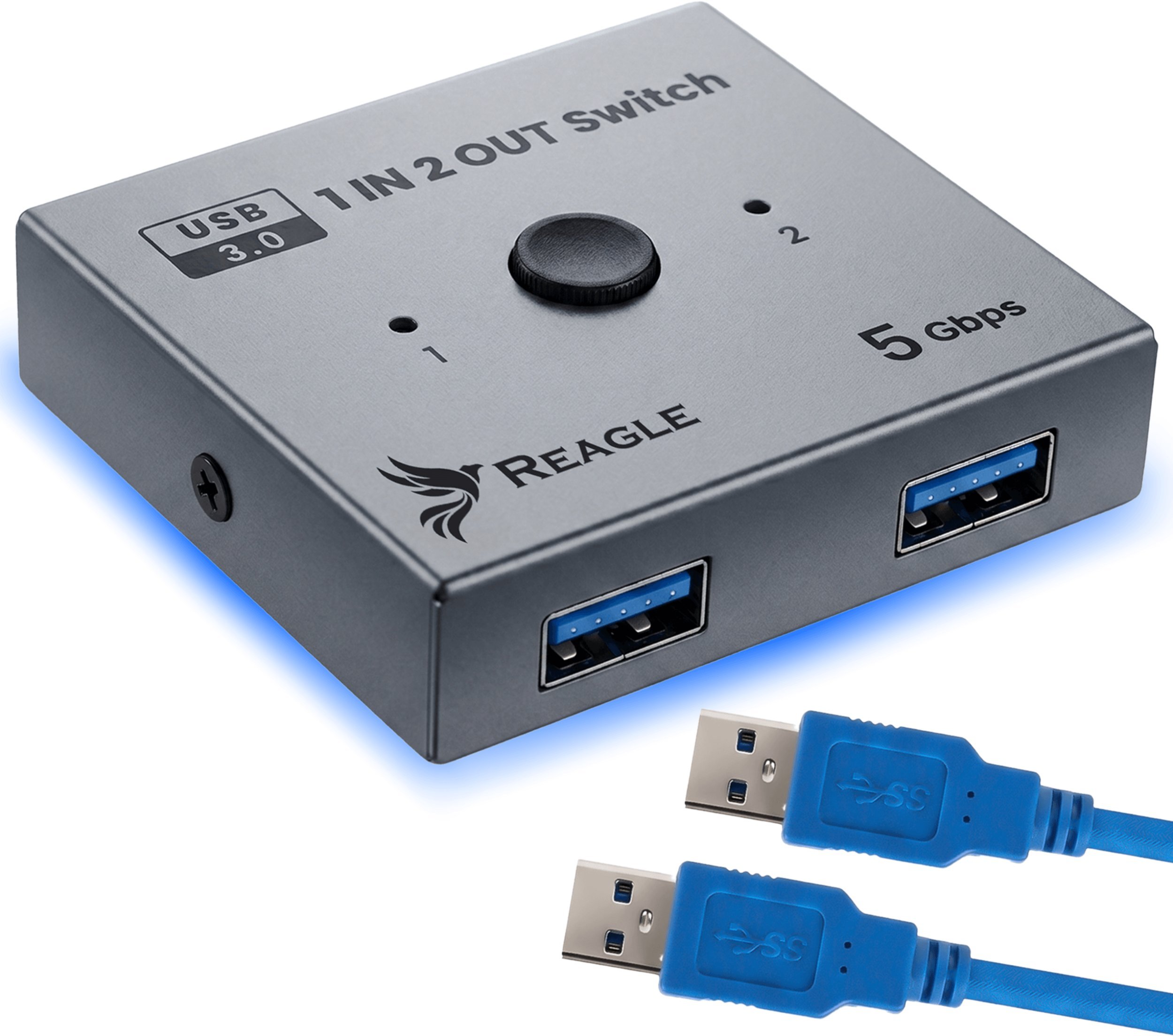 Adaptec SWITCH PRZEŁĄCZNIK 1x2 i 2x1 USB 3.0 KVM A/B 5Gbps DWUKIERUNKOWY ADAPTER