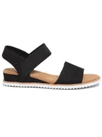 Sandały damskie - Skechers Sandały Desert Kiss 31440/BLK Czarny - miniaturka - grafika 1