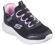 Buty dla dziewczynek - Skechers Buty Dziecięce Sportowe Wsuwane Bonder Simple Cute czarne 28 EU - miniaturka - grafika 1
