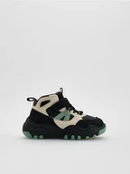 Buty dla dziewczynek - Reserved - Sneakersy za kostkę - czarny - miniaturka - grafika 1