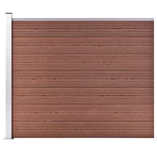 vidaxl Panel ogrodzeniowy z WPC, 175x146 cm, brązowy! 148981 - Ogrodzenia - miniaturka - grafika 1