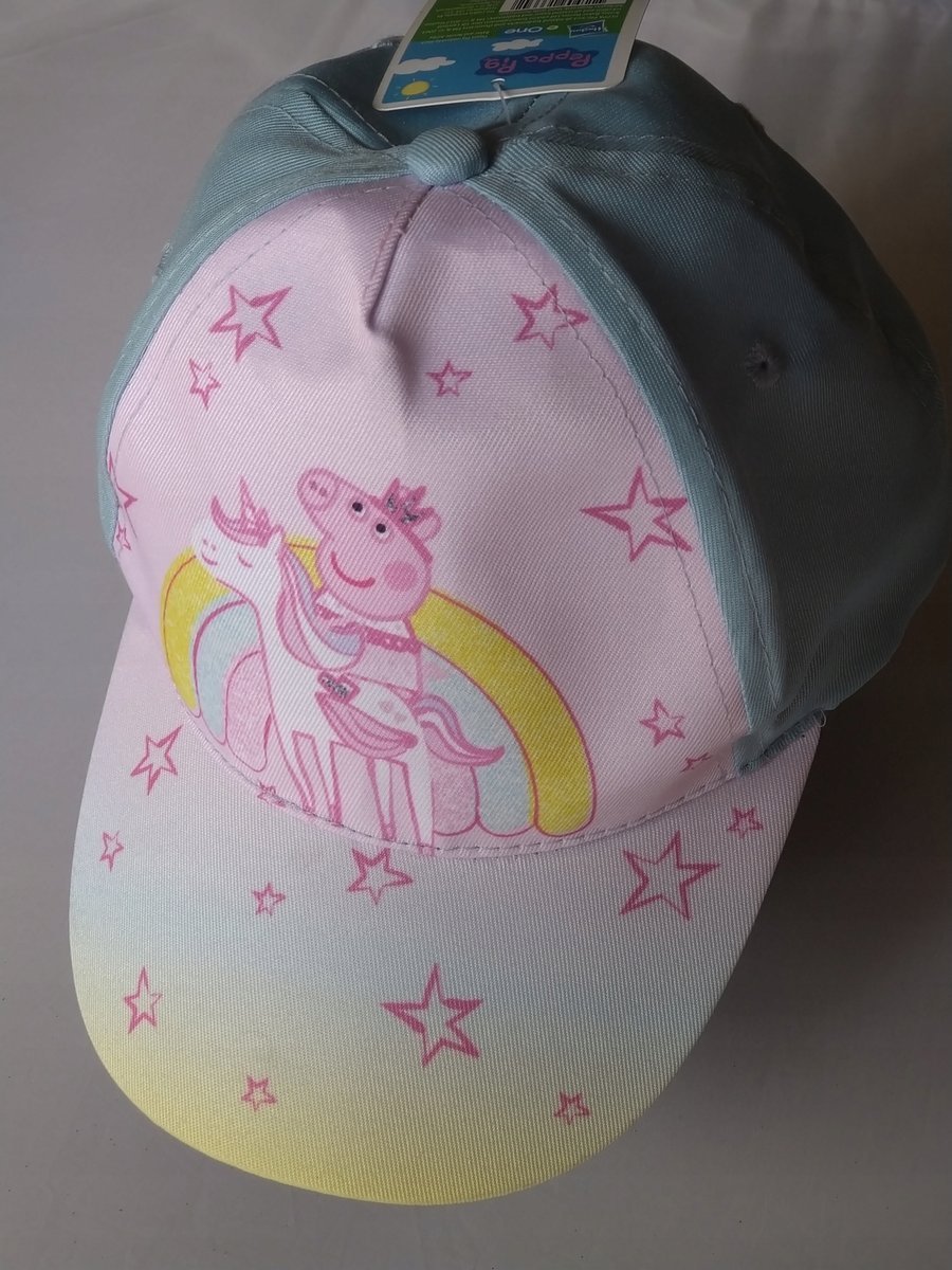 czapka z daszkiem PEPPA PIG i Jednorożec 52cm z rzepem