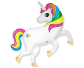 Balony i akcesoria - Balon foliowy Jednorożec tęczowy FX 61cm - Godan - miniaturka - grafika 1
