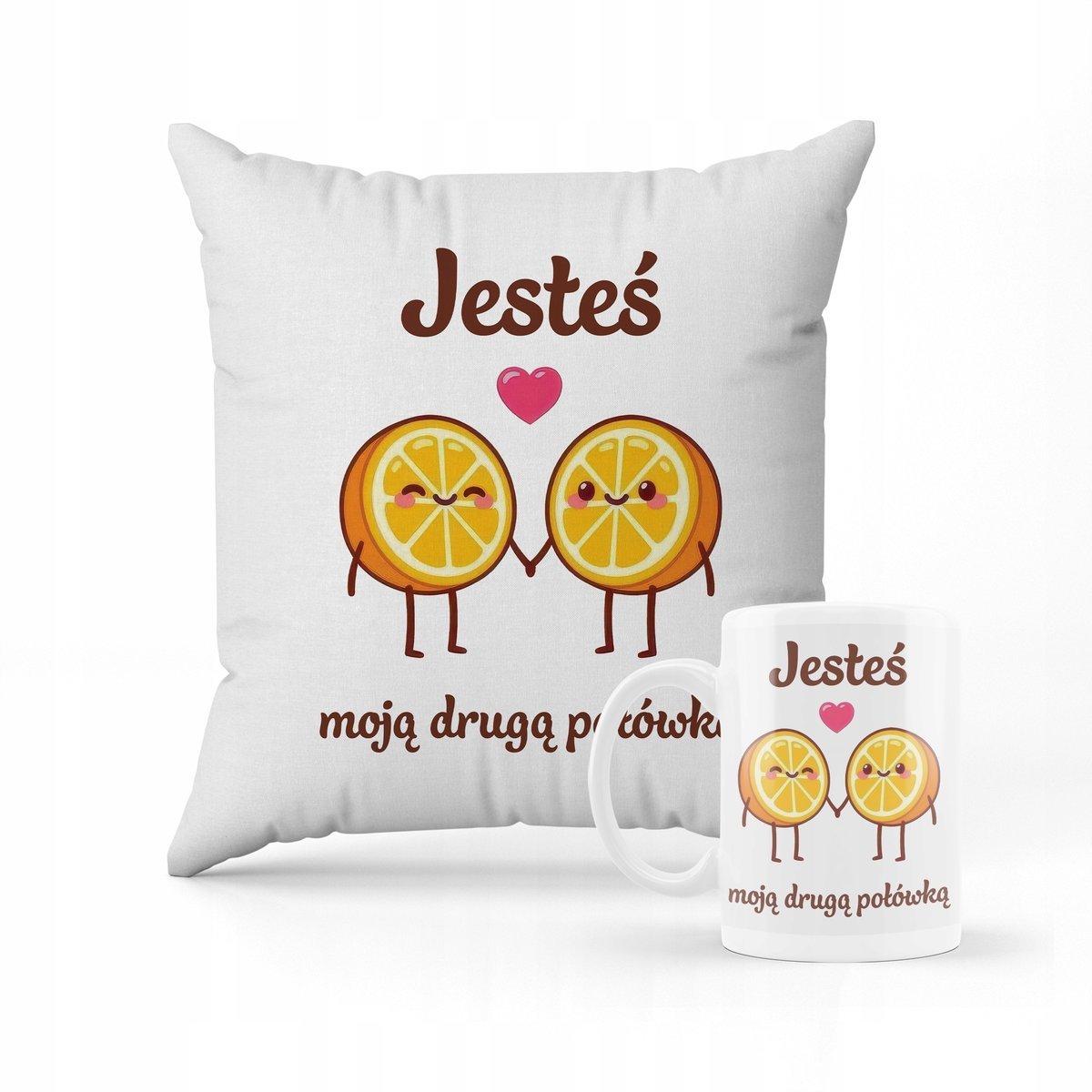 ZESTAW PODUSZKA + KUBEK PREZENT NA WALENTYNKI MOJA DRUGA POŁÓWKA #12