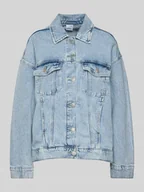 Kurtki damskie - Kurtka jeansowa o kroju oversized z mieszanki bawełny model ‘TESSA’ - miniaturka - grafika 1