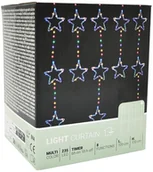 Oświetlenie świąteczne - LAMPKI CHOINKOWE KURTYNA ŚWIETLNA 120x120 CM 235LED MULTIKOLOR GWIAZDKI - miniaturka - grafika 1