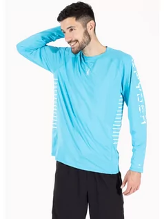 Koszulki sportowe męskie - SPYDER Koszulka sportowa w kolorze błękitnym - grafika 1