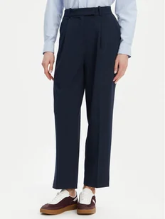 Tommy Hilfiger Chinosy WW0WW44793 Granatowy Tapered Fit - Spodnie damskie - miniaturka - grafika 1