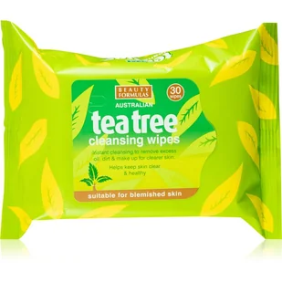 Beauty Formulas Tea Tree Chusteczki oczyszczające od twarzy 30szt Beauty Formulas - Chusteczki do demakijażu - miniaturka - grafika 1