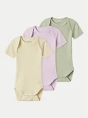 Body dla niemowląt - NAME IT Komplet 3 par body dziecięcych 13242644 Kolorowy - miniaturka - grafika 1