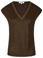 Koszulki i topy damskie - Morgan Damska koszulka z krótkim rękawem z detalami DCLIP Khaki TL, Tymianek, L - miniaturka - grafika 1