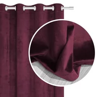 Zasłony - Zasłona gotowa Welurowa Velvet 140x250 (bordowa) - miniaturka - grafika 1