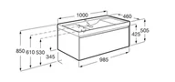 Szafki łazienkowe - Roca Ona Umywalka z szafką Unik 100x46 cm biały A851686509 - miniaturka - grafika 1