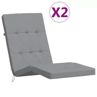 Poduszki na krzesła - Poduszki na leżaki, 2 szt., szare, tkanina Oxford - miniaturka - grafika 1