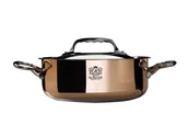 Garnki - PRIMA MATERA Garnek miedziany niski z pokrywą 24 cm DE BUYER - miniaturka - grafika 1