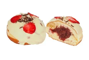 Pączek z truskawkami - Inne pieczywo - miniaturka - grafika 1
