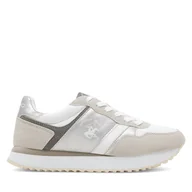Sneakersy damskie - Sneakersy Beverly Hills Polo Club W-SS24-3C022 Beżowy - miniaturka - grafika 1