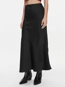 Spódnice - Vila Spódnica midi Tyla 14096849 Czarny Regular Fit - miniaturka - grafika 1