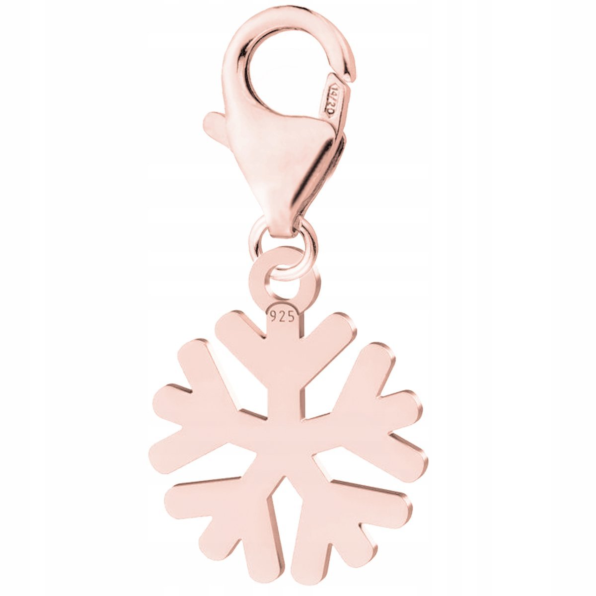 Zawieszka Pozłacana z Śnieżynką Zima Płatkiem Śniegu Śnieg SREBRO 925