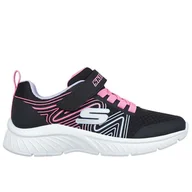 Buty dla dziewczynek - Buty dziecięce Skechers Microspec Plus Swirl Sweet 303535LBKMT - czarne - miniaturka - grafika 1