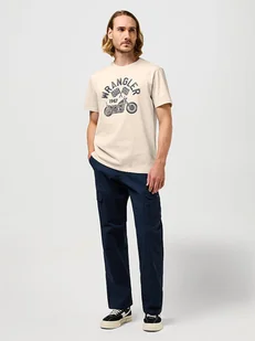 Wrangler Koszulka w kolorze kremowym - Koszulki męskie - miniaturka - grafika 1