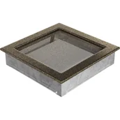 Akcesoria kominkowe - Kratki.pl KRATKA KOMINKOWA PROSTOKĄTNA CZARNO-ZŁOTA 220X220 MM 22CZ - miniaturka - grafika 1