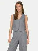 Kamizelki damskie - JDY Kamizelka Maya 15324995 Szary Regular Fit - miniaturka - grafika 1