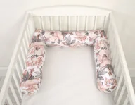 Ochraniacze do łóżeczka - Ochraniacz wałek do łóżeczka niemowlęcego - róże sepia - miniaturka - grafika 1