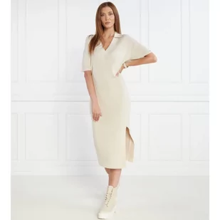Tommy Hilfiger Sukienka OPEN POLO BLOUSSON SS | z dodatkiem jedwabiu - Sukienki - miniaturka - grafika 1