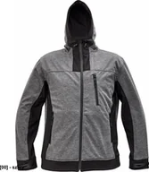 Odzież robocza - CERVA HUYER - kurtka softshellowa, poliester/spandex, rozm. xs-3xl, - szary XL - miniaturka - grafika 1