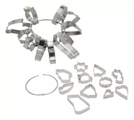 Formy do ciast - Foremki na ciastka aluminiowe 11 różnych elementów motyw świąteczny - miniaturka - grafika 1