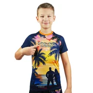 Kimona, stroje i obuwie - Rashguard dla dzieci Ground Game Hang Loose z krótkim rękawem - miniaturka - grafika 1