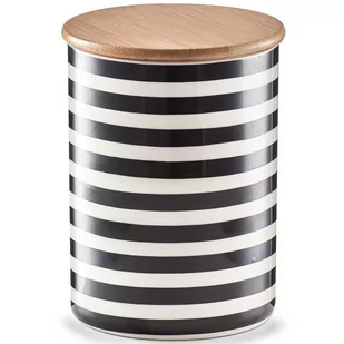 Zeller Ceramiczny pojemnik STRIPES z bambusową pokrywką 900 ml 19824 - Pojemniki kuchenne - miniaturka - grafika 1