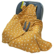 Otulacze - OTULACZ DO FOTELIKA NOSIDEŁKA MUŚLINOWY Z KAPTURKIEM KOCYK Kerstin - miniaturka - grafika 1