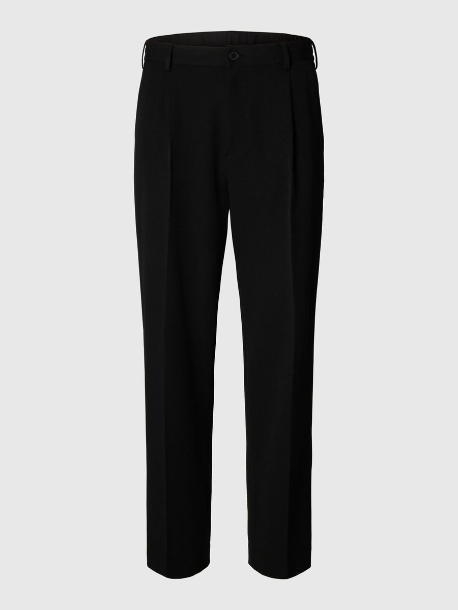 Spodnie męskie Selected Pants Loose Flex czarny