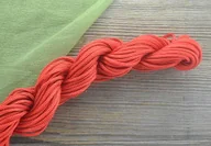 Półfabrykaty do biżuterii - [73802] Sznurek nylonowy 2mm czerwony 4m - miniaturka - grafika 1