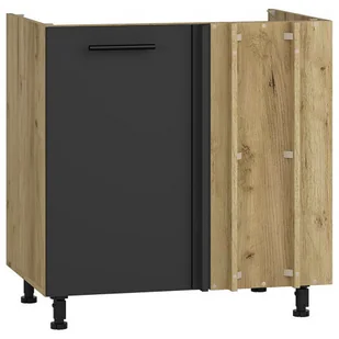 Szafka kuchenna pod zlewozmywak dąb craft + antracyt H2-P84 - Szafki kuchenne - miniaturka - grafika 1